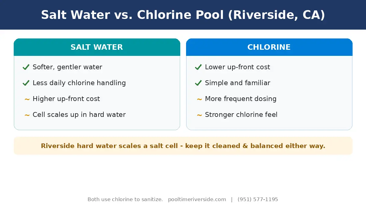 salt-water-vs-chlorine-comparison-riverside - Pool Time Salt water vs chlorine pool comparison for Riverside, CA