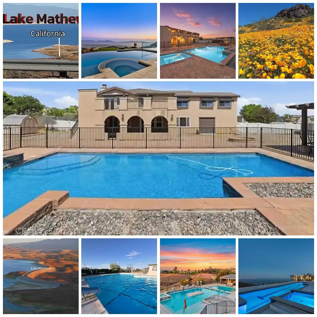The-Best-Pool-Service-in-Lake-Mathews-CAjpg - Pool Time - Pool Time Beige two-story house with a large fenced backyard pool and desert landscaping.